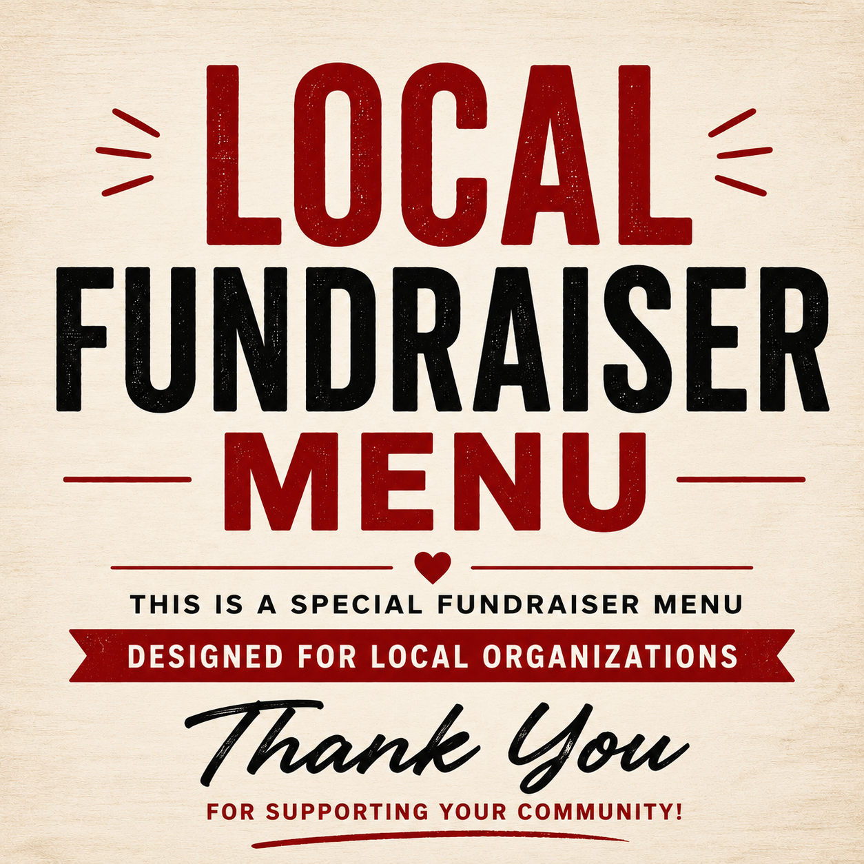 x - Option for Fundraiser - x